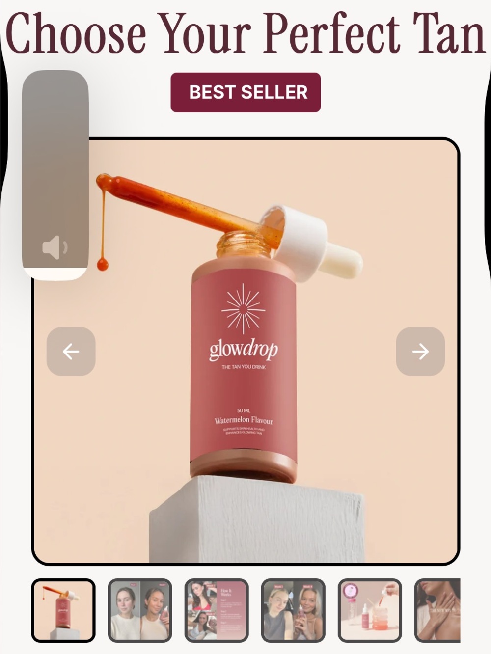NEW Glowdrop Tanning Drops Sun Kissed 3 Bottles